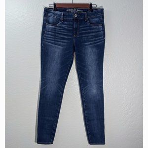 AEO Dark Wash Mid Rise Jegging Sz 12/14 Long